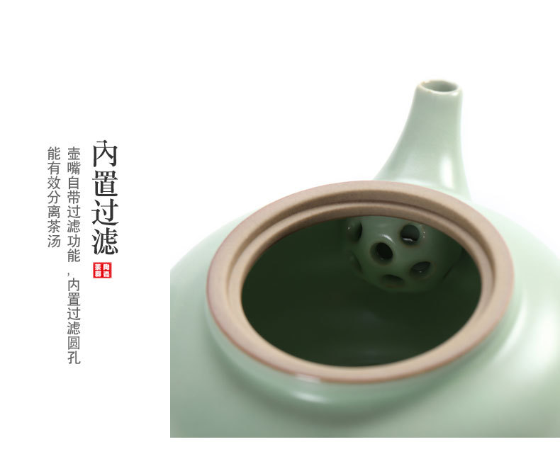 汝窑茶壶陶瓷汝窑茶具小茶壶定制