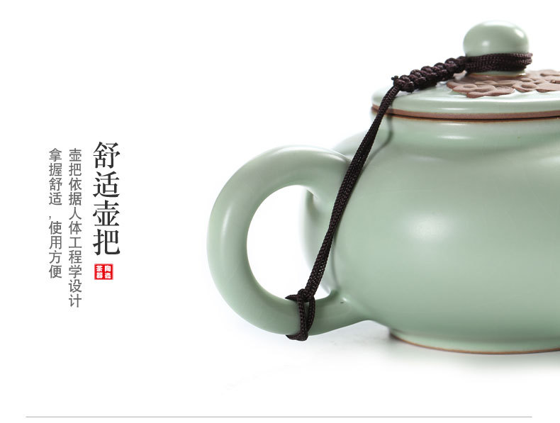 汝窑茶壶陶瓷汝窑茶具小茶壶定制