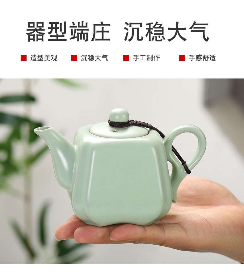 汝窑茶壶陶瓷汝窑茶具小茶壶定制