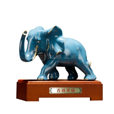 纯铜大象摆件办公室客厅家居装饰商务礼品