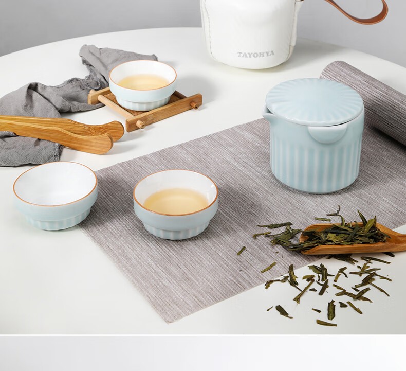 泡茶选择多样屋天青色陶瓷茶具套装
