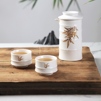 【质享家】轻奢/复古-古典茶具套装竹君子茶具1壶2杯