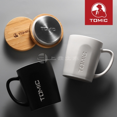 TOMIC/特美刻陶瓷杯批发马克杯带盖时尚咖啡杯北欧简约办公室水杯
