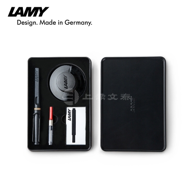 LAMY/凌美钢笔礼盒 safari狩猎系列黑白双色金属套装 正姿钢笔情侣签字笔男女办公送礼