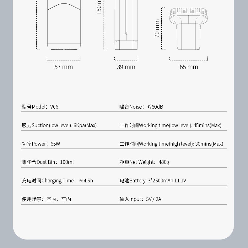 品胜车用时尚大功率吸尘器批发