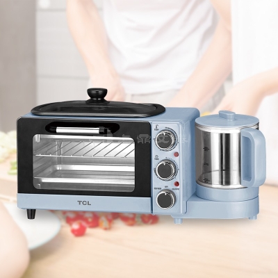 TCL 得心三合一早餐机烤箱家用小型迷你多功能全自动小型烤面包机