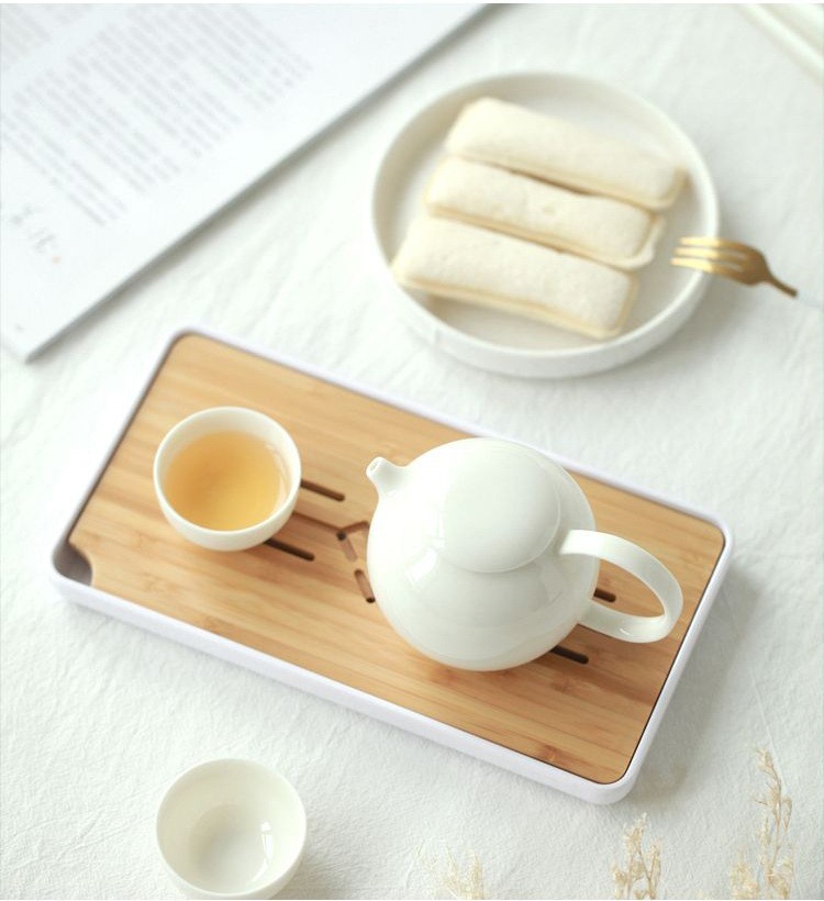 沏一杯茶色釉时尚优质白瓷旅行茶具价格