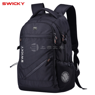 SWICKY新款双肩包男士背包旅游休闲商务电脑包高中生书包学生背包