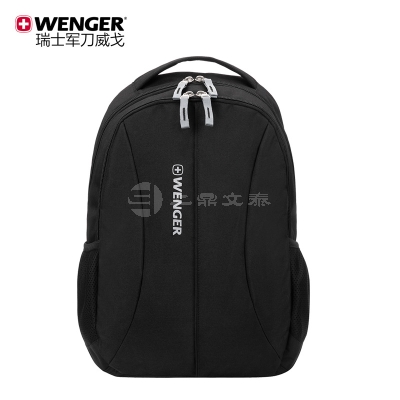 Wenger/威戈瑞士军刀黑色户外超轻双肩包 男大容量电脑包书包