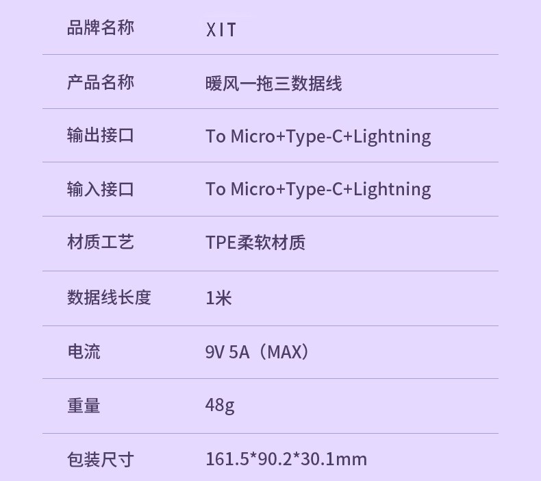 X-IT创意个性定制快充线批发